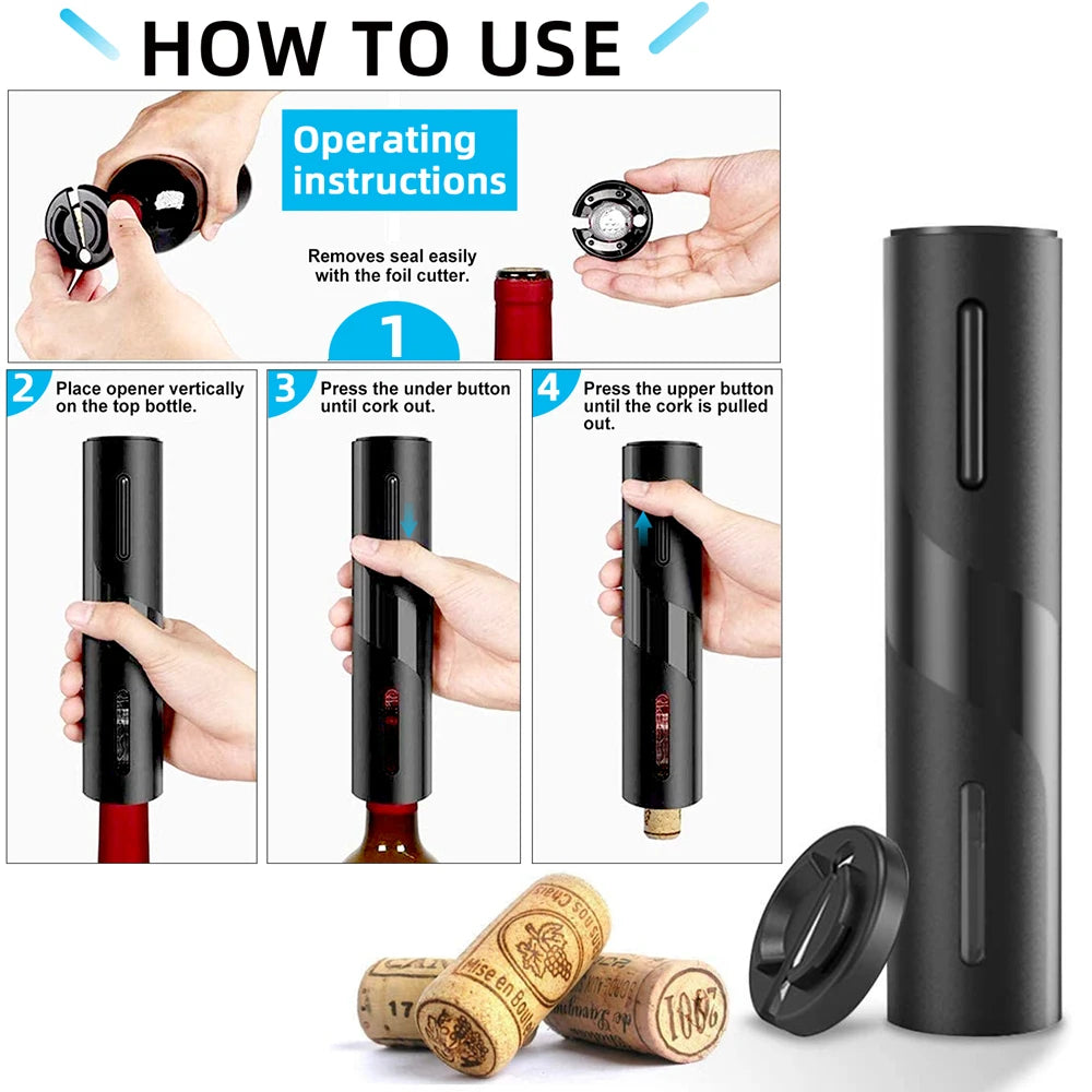 CorkPop & Pour: The Cordless Electric Wine Opener for Effortless Celebrations