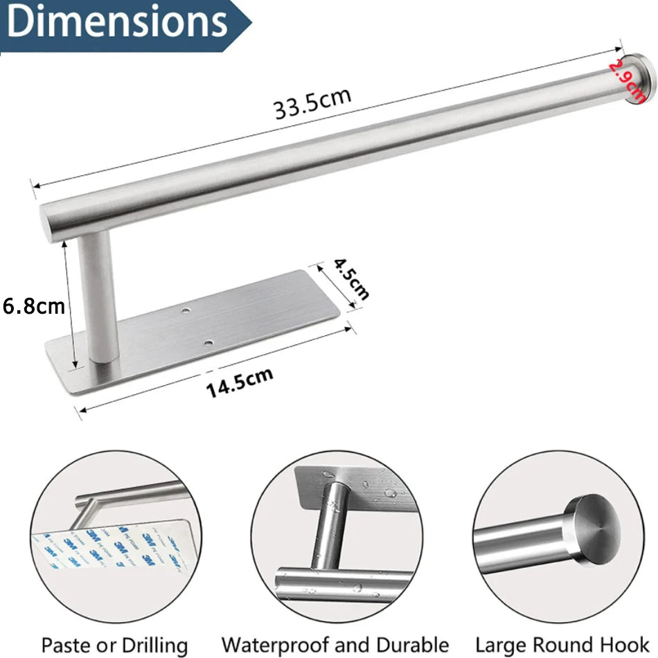 Stick & Style: The Multi-Purpose Adhesive Holder for Toilet Roll & Kitchen Towels