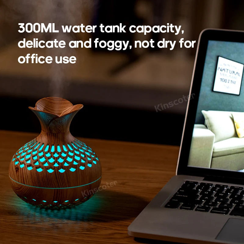 TranquilWoods : Le diffuseur portable en bois avec lumières d'ambiance changeantes de couleur