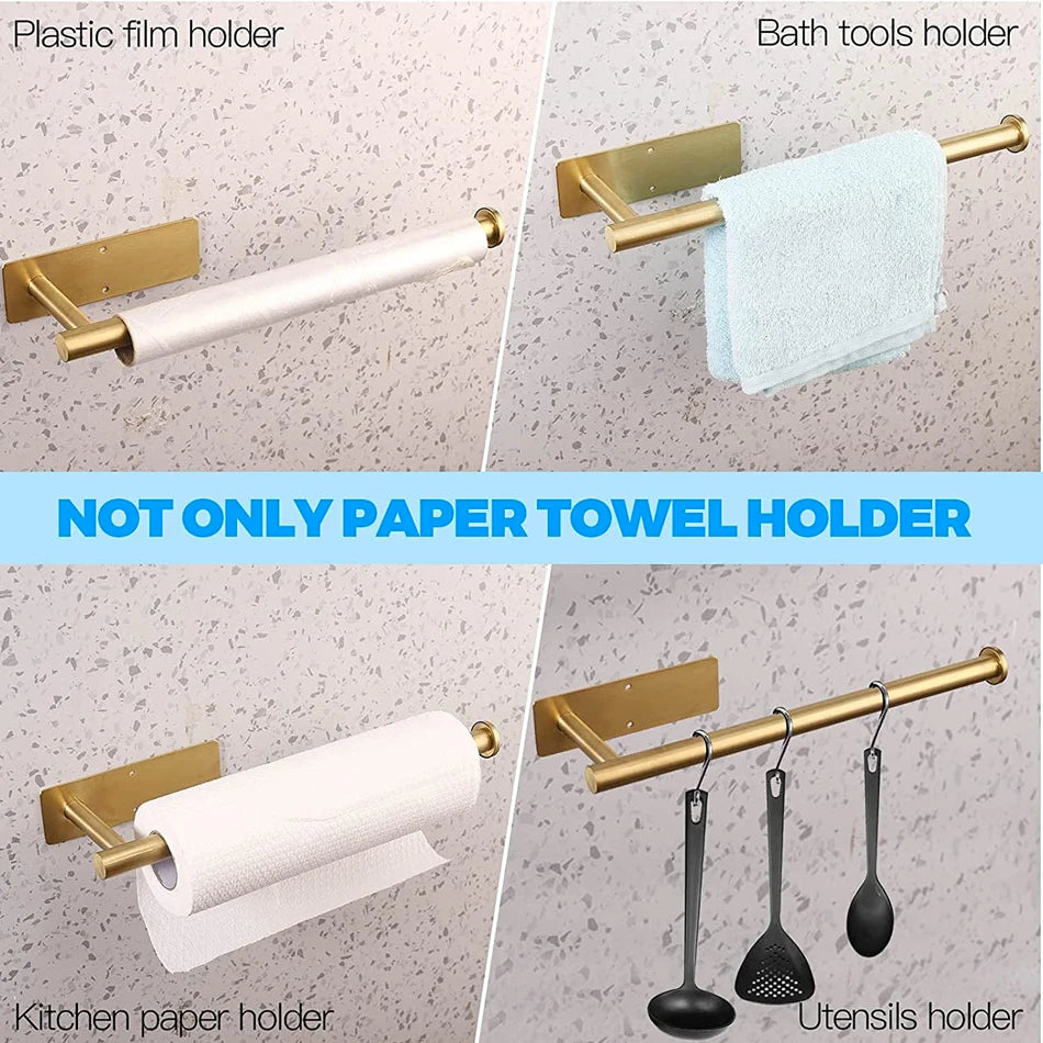 Stick & Style: The Multi-Purpose Adhesive Holder for Toilet Roll & Kitchen Towels