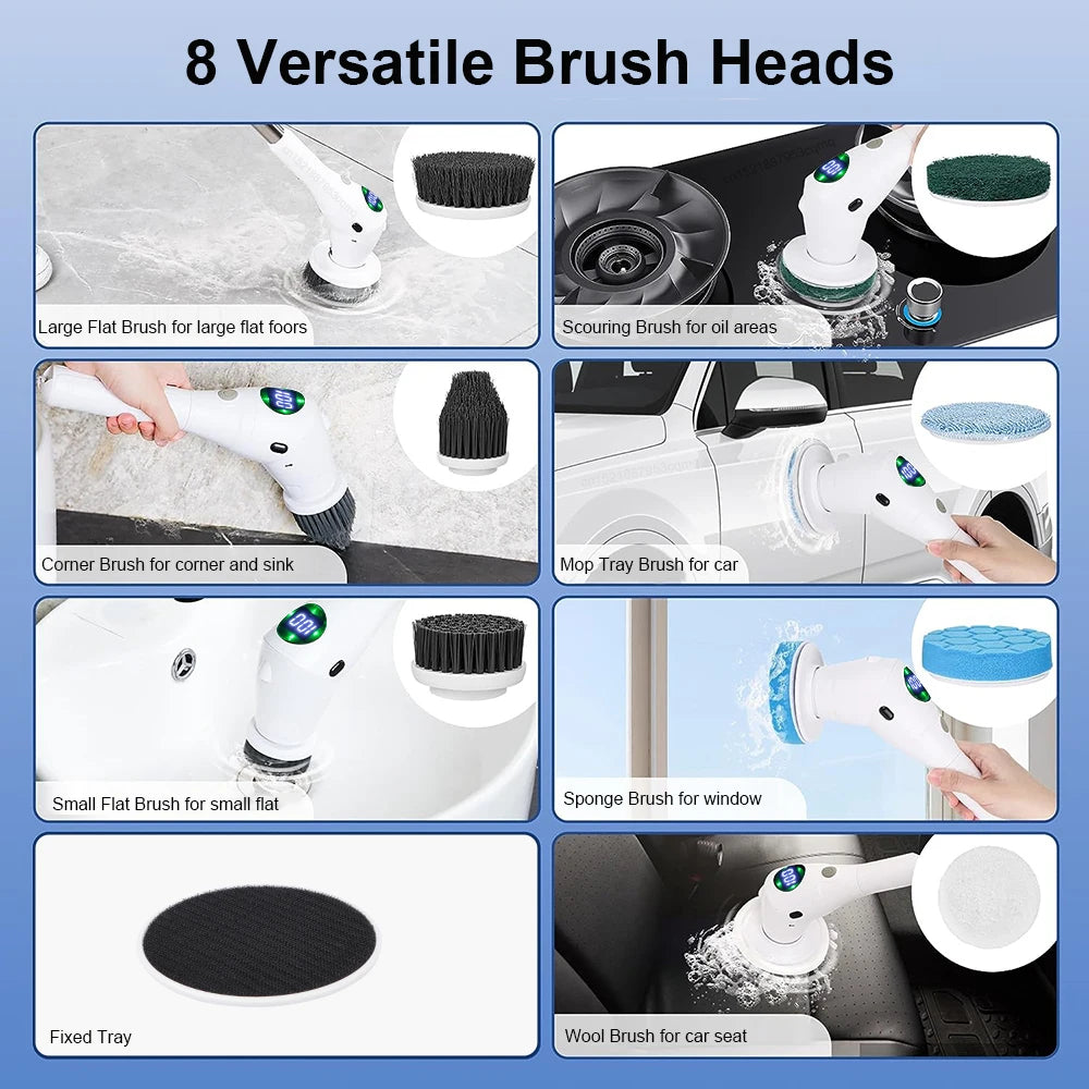 WhizzClean 360° Pro: The Cordless Power Scrubber for a Sparkling Home